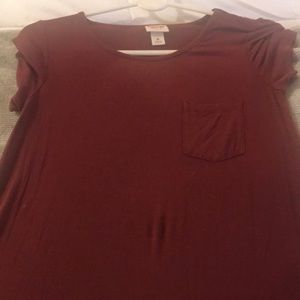 Pocket maroon/red dress